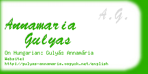 annamaria gulyas business card